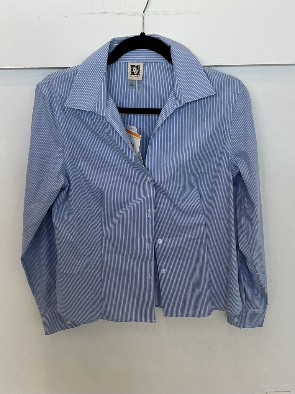 Classic Blue Pinstripe Men’s Dress Shirt